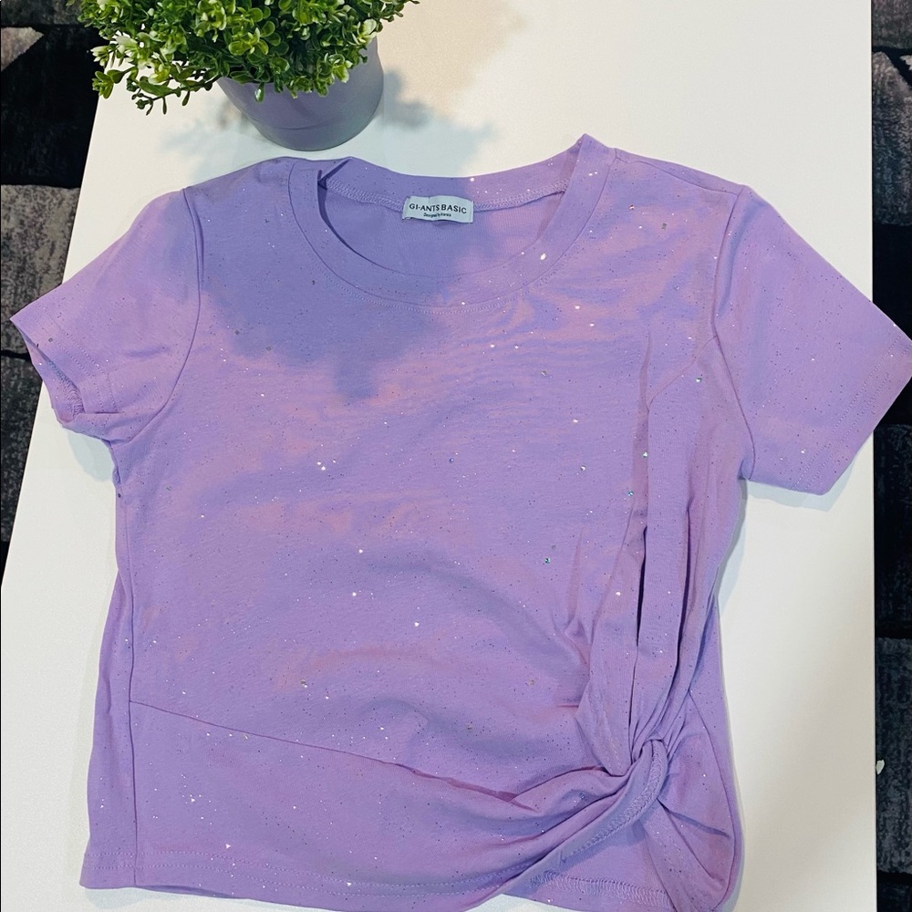 Women’s Top Twist Knotted T-shirt (Small)